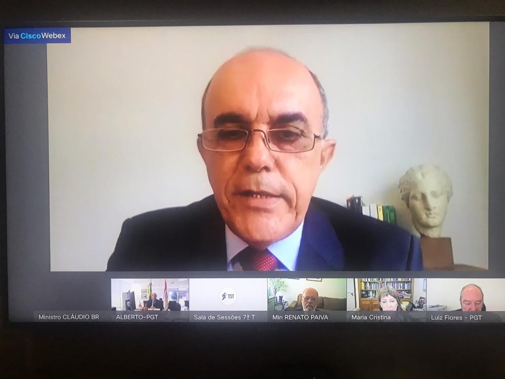 TST faz primeira sessão telepresencial durante epidemia de Covid-19